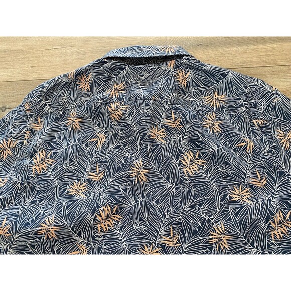 Men's Blue and Orange Patterned Shirt - Picture 7 of 7